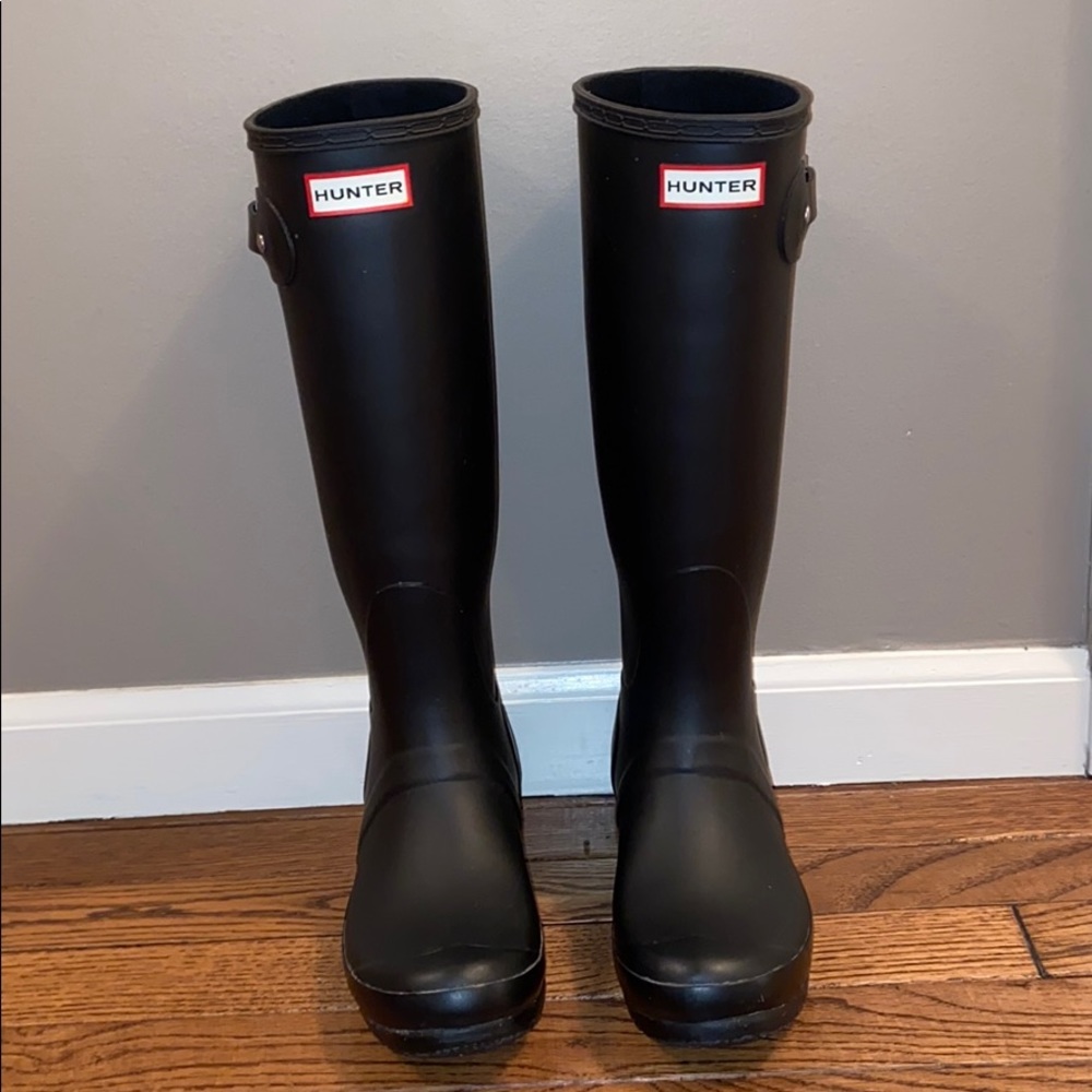 HUNTER Original tall rain boots - matte black